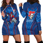 Newcastle Knights Rugby Mascot Hoodie Dress Australian Rugby Culture - Tribal Inspired Knight Warrior