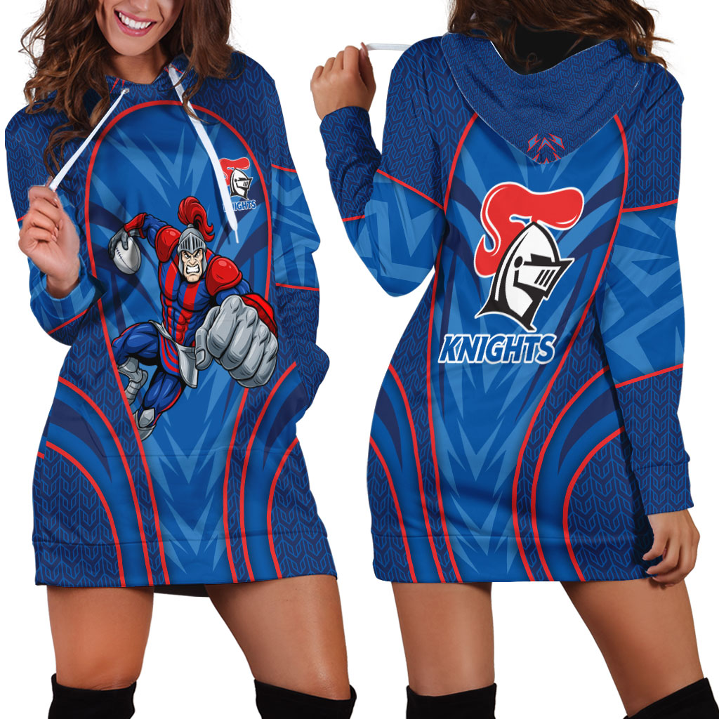 Newcastle Knights Rugby Mascot Hoodie Dress Australian Rugby Culture - Tribal Inspired Knight Warrior