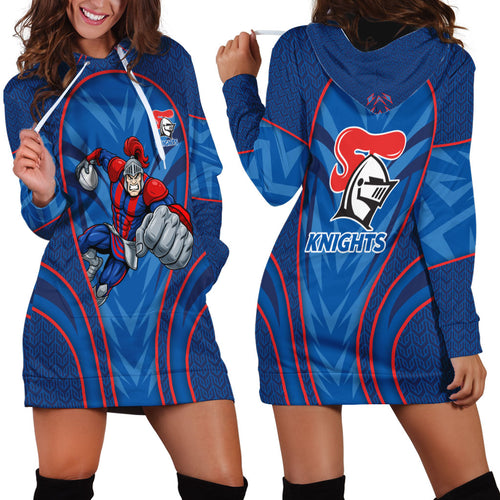 Newcastle Knights Rugby Mascot Hoodie Dress Australian Rugby Culture - Tribal Inspired Knight Warrior