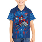 Newcastle Knights Rugby Mascot Kid Hawaiian Shirt Australian Rugby Culture - Tribal Inspired Knight Warrior