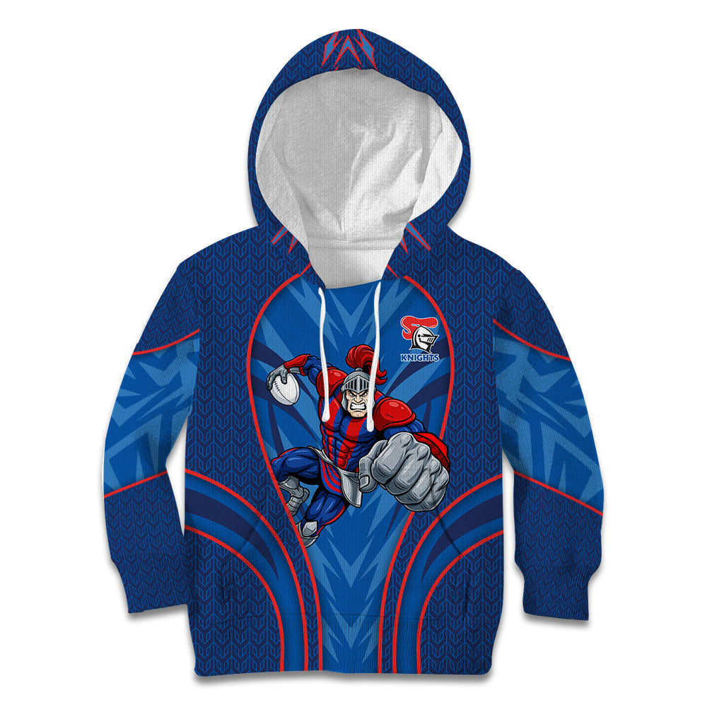 Newcastle Knights Rugby Mascot Kid Hoodie Australian Rugby Culture - Tribal Inspired Knight Warrior