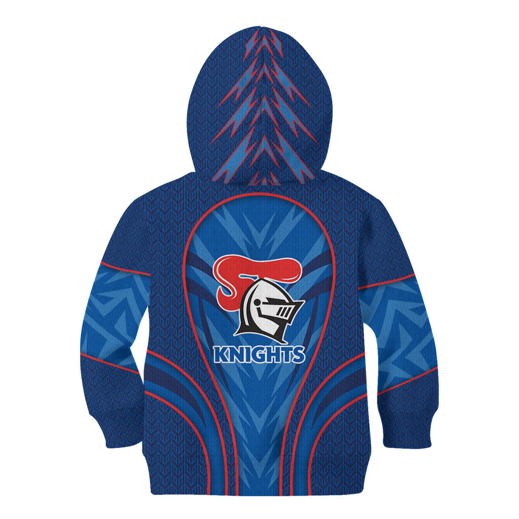 Newcastle Knights Rugby Mascot Kid Hoodie Australian Rugby Culture - Tribal Inspired Knight Warrior