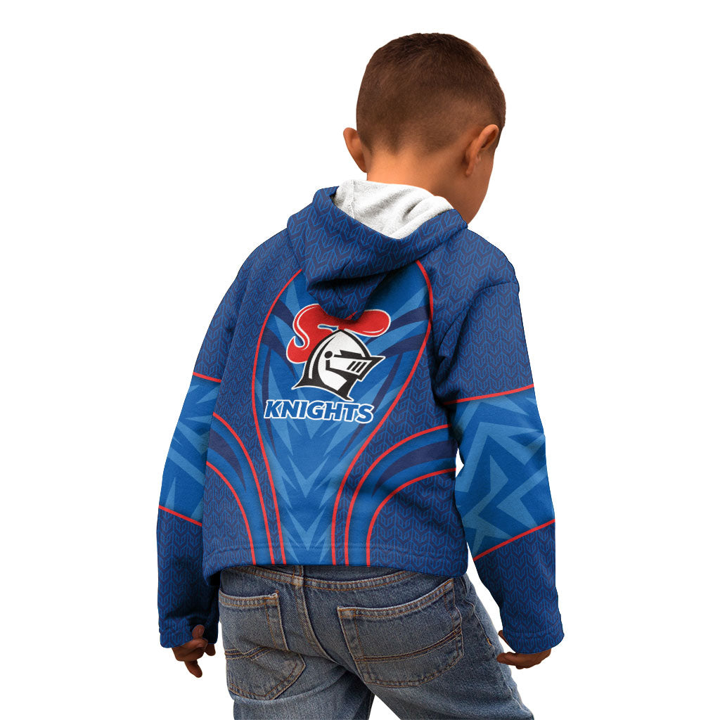 Newcastle Knights Rugby Mascot Kid Hoodie Australian Rugby Culture - Tribal Inspired Knight Warrior