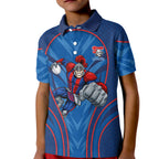 Newcastle Knights Rugby Mascot Kid Polo Shirt Australian Rugby Culture - Tribal Inspired Knight Warrior