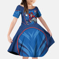 Newcastle Knights Rugby Mascot Kid Short Sleeve Dress Australian Rugby Culture - Tribal Inspired Knight Warrior