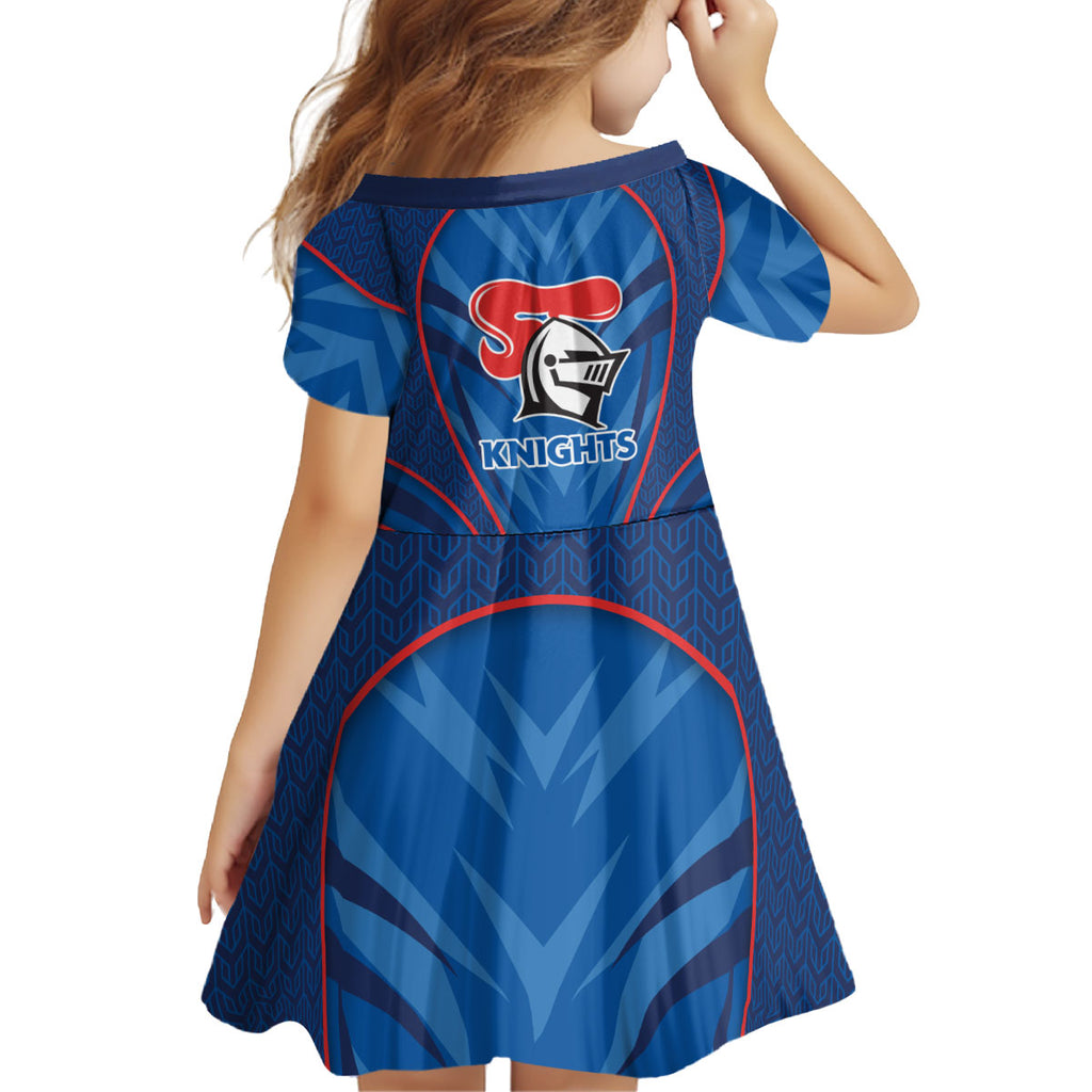 Newcastle Knights Rugby Mascot Kid Short Sleeve Dress Australian Rugby Culture - Tribal Inspired Knight Warrior