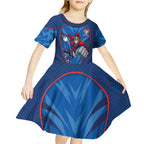 Newcastle Knights Rugby Mascot Kid Short Sleeve Dress Australian Rugby Culture - Tribal Inspired Knight Warrior