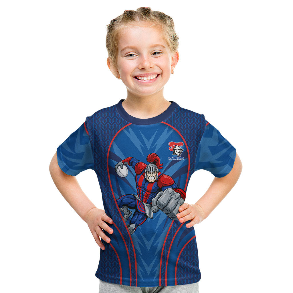 Newcastle Knights Rugby Mascot Kid T Shirt Australian Rugby Culture - Tribal Inspired Knight Warrior
