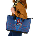 Newcastle Knights Rugby Mascot Leather Tote Bag Australian Rugby Culture - Tribal Inspired Knight Warrior