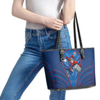 Newcastle Knights Rugby Mascot Leather Tote Bag Australian Rugby Culture - Tribal Inspired Knight Warrior