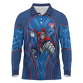 Newcastle Knights Rugby Mascot Long Sleeve Polo Shirt Australian Rugby Culture - Tribal Inspired Knight Warrior