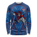 Newcastle Knights Rugby Mascot Long Sleeve Shirt Australian Rugby Culture - Tribal Inspired Knight Warrior