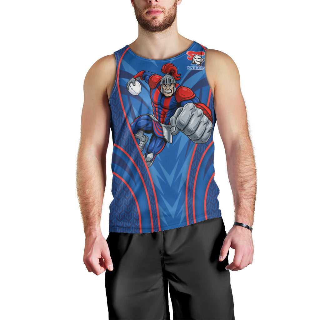 Newcastle Knights Rugby Mascot Men Tank Top Australian Rugby Culture - Tribal Inspired Knight Warrior