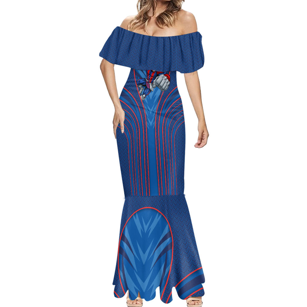 Newcastle Knights Rugby Mascot Mermaid Dress Australian Rugby Culture - Tribal Inspired Knight Warrior