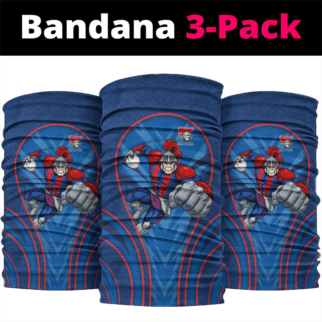 Newcastle Knights Rugby Mascot Neck Gaiter Australian Rugby Culture - Tribal Inspired Knight Warrior