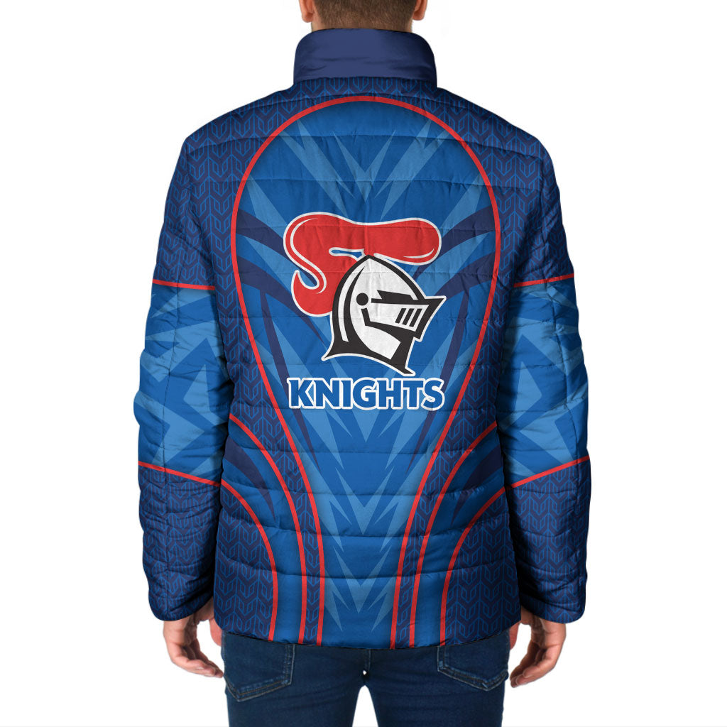 Newcastle Knights Rugby Mascot Padded Jacket Australian Rugby Culture - Tribal Inspired Knight Warrior