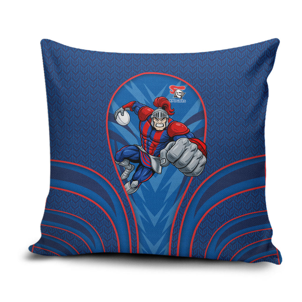 Newcastle Knights Rugby Mascot Pillow Cover Australian Rugby Culture - Tribal Inspired Knight Warrior