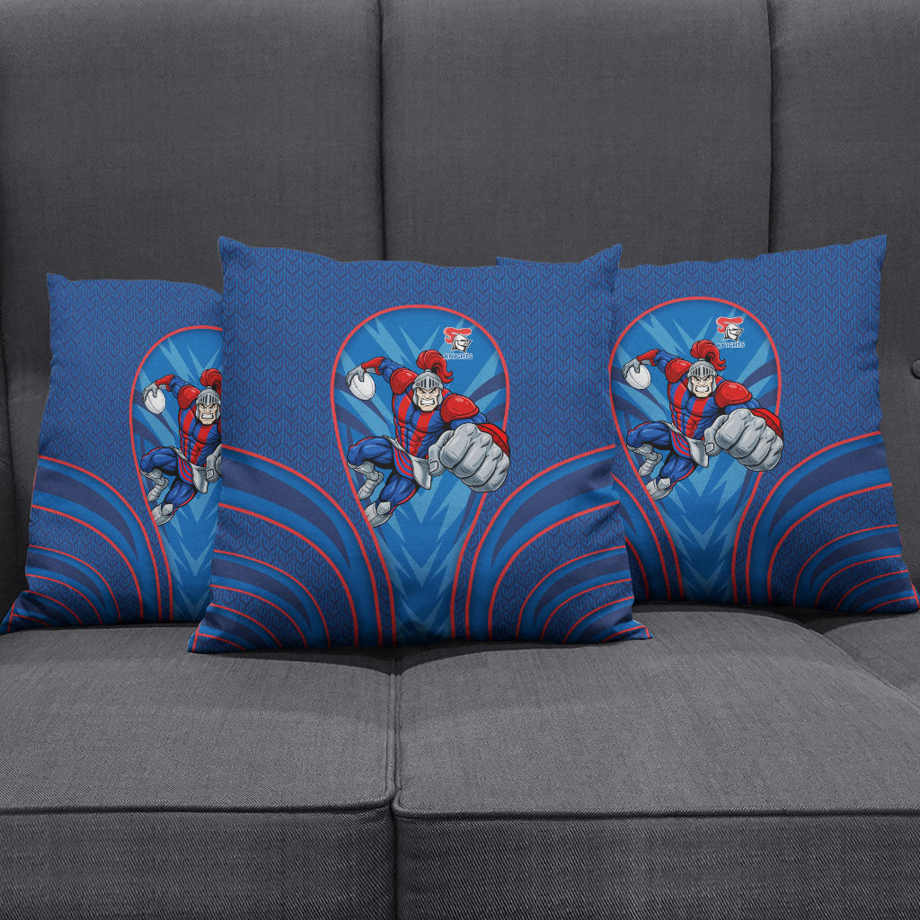 Newcastle Knights Rugby Mascot Pillow Cover Australian Rugby Culture - Tribal Inspired Knight Warrior