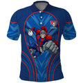 Newcastle Knights Rugby Mascot Polo Shirt Australian Rugby Culture - Tribal Inspired Knight Warrior