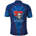 Newcastle Knights Rugby Mascot Polo Shirt Australian Rugby Culture - Tribal Inspired Knight Warrior