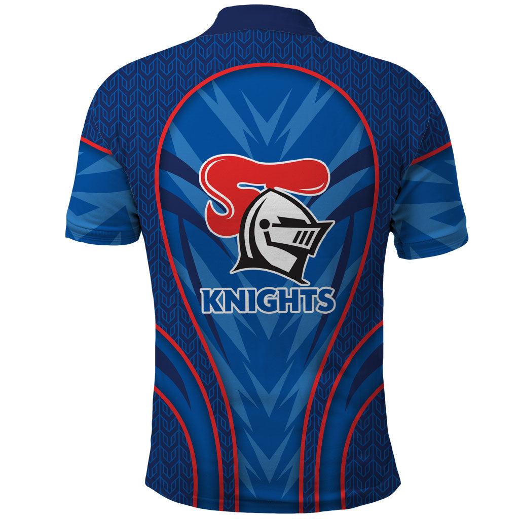 Newcastle Knights Rugby Mascot Polo Shirt Australian Rugby Culture - Tribal Inspired Knight Warrior