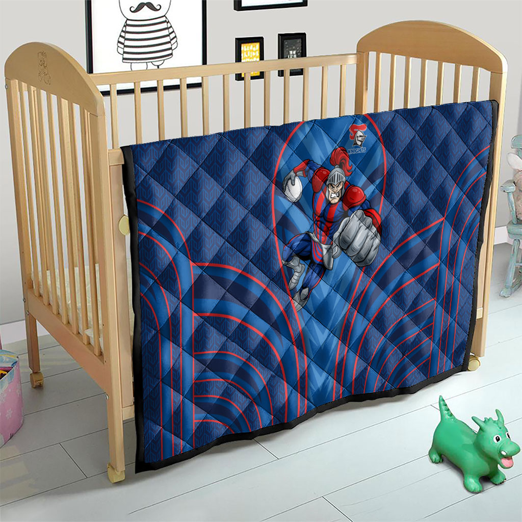 Newcastle Knights Rugby Mascot Quilt Australian Rugby Culture - Tribal Inspired Knight Warrior