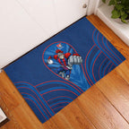 Newcastle Knights Rugby Mascot Rubber Doormat Australian Rugby Culture - Tribal Inspired Knight Warrior