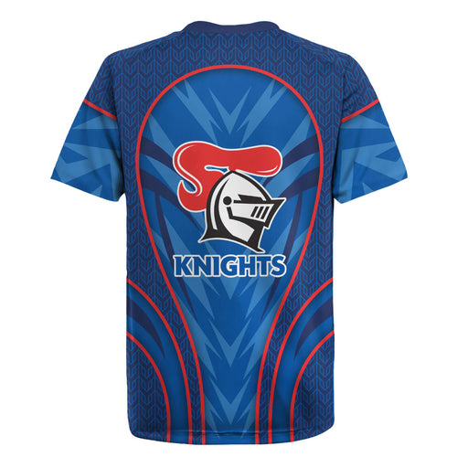Newcastle Knights Rugby Mascot Rugby Jersey Australian Rugby Culture - Tribal Inspired Knight Warrior