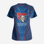 Newcastle Knights Rugby Mascot Scrub Top Australian Rugby Culture - Tribal Inspired Knight Warrior