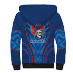 Newcastle Knights Rugby Mascot Sherpa Hoodie Australian Rugby Culture - Tribal Inspired Knight Warrior