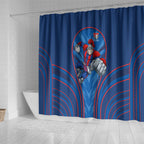 Newcastle Knights Rugby Mascot Shower Curtain Australian Rugby Culture - Tribal Inspired Knight Warrior