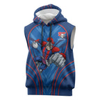 Newcastle Knights Rugby Mascot Sleeveless Hoodie Australian Rugby Culture - Tribal Inspired Knight Warrior