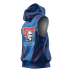 Newcastle Knights Rugby Mascot Sleeveless Hoodie Australian Rugby Culture - Tribal Inspired Knight Warrior
