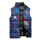 Newcastle Knights Rugby Mascot Sleeveless Puffer Jacket Australian Rugby Culture - Tribal Inspired Knight Warrior