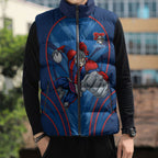Newcastle Knights Rugby Mascot Sleeveless Puffer Jacket Australian Rugby Culture - Tribal Inspired Knight Warrior