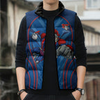 Newcastle Knights Rugby Mascot Sleeveless Puffer Jacket Australian Rugby Culture - Tribal Inspired Knight Warrior