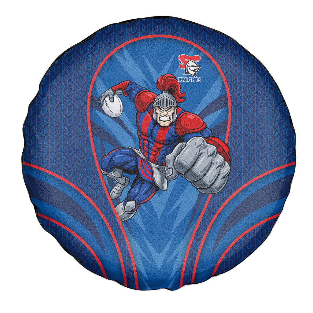 Newcastle Knights Rugby Mascot Spare Tire Cover Australian Rugby Culture - Tribal Inspired Knight Warrior