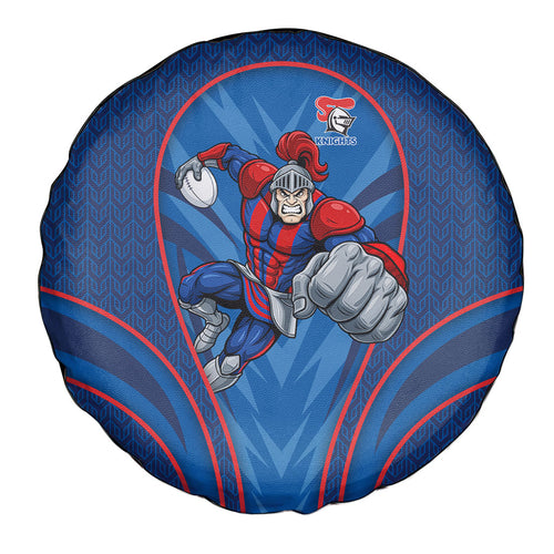 Newcastle Knights Rugby Mascot Spare Tire Cover Australian Rugby Culture - Tribal Inspired Knight Warrior
