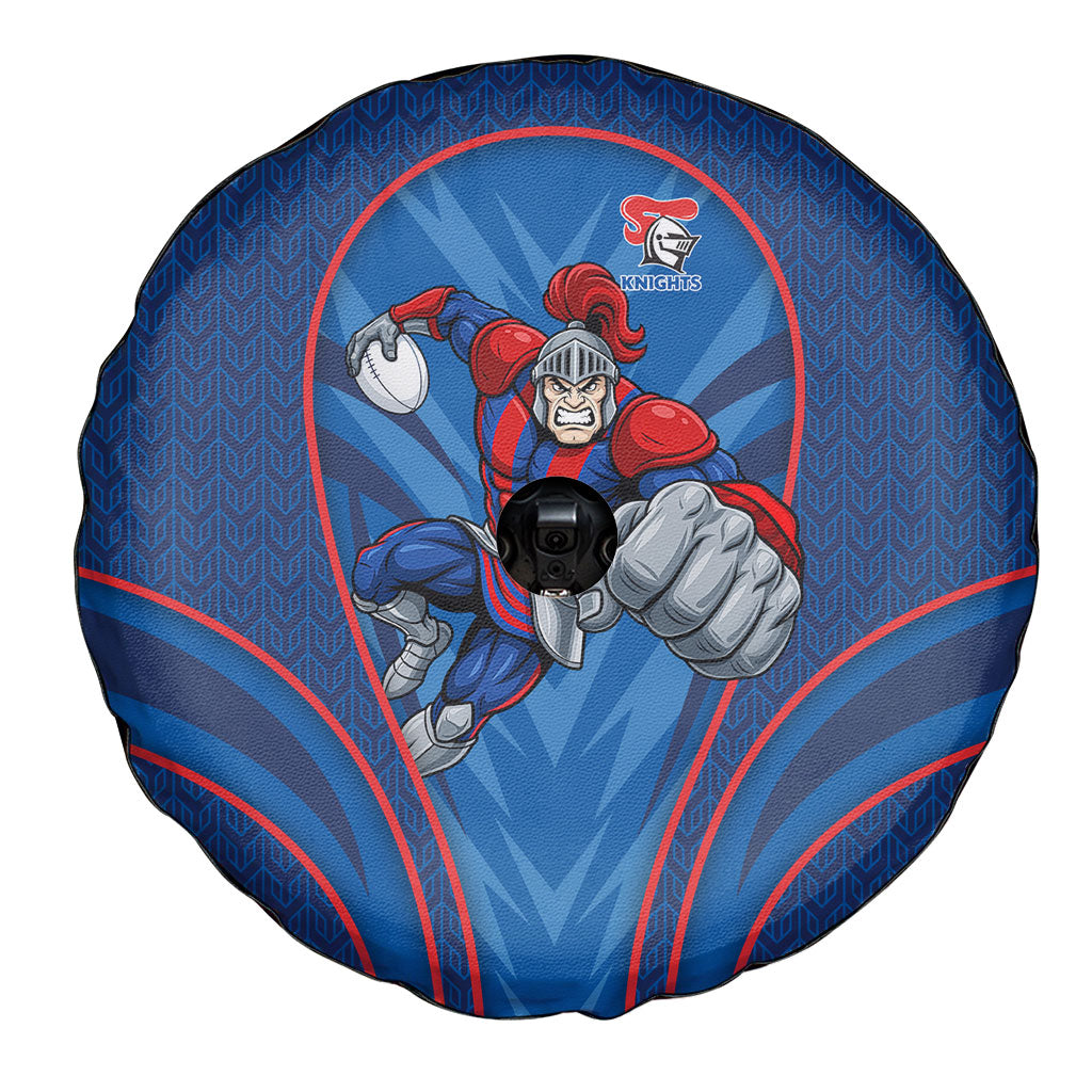 Newcastle Knights Rugby Mascot Spare Tire Cover Australian Rugby Culture - Tribal Inspired Knight Warrior
