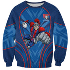 Newcastle Knights Rugby Mascot Sweatshirt Australian Rugby Culture - Tribal Inspired Knight Warrior