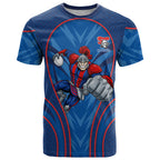 Newcastle Knights Rugby Mascot T Shirt Australian Rugby Culture - Tribal Inspired Knight Warrior