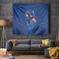 Newcastle Knights Rugby Mascot Tapestry Australian Rugby Culture - Tribal Inspired Knight Warrior
