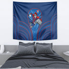 Newcastle Knights Rugby Mascot Tapestry Australian Rugby Culture - Tribal Inspired Knight Warrior