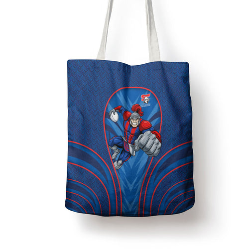 Newcastle Knights Rugby Mascot Tote Bag Australian Rugby Culture - Tribal Inspired Knight Warrior
