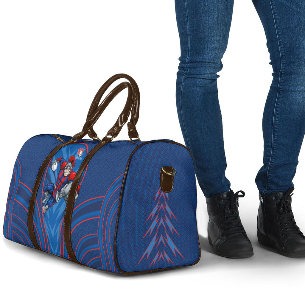 Newcastle Knights Rugby Mascot Travel Bag Australian Rugby Culture - Tribal Inspired Knight Warrior