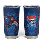 Newcastle Knights Rugby Mascot Tumbler Cup Australian Rugby Culture - Tribal Inspired Knight Warrior