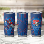 Newcastle Knights Rugby Mascot Tumbler Cup Australian Rugby Culture - Tribal Inspired Knight Warrior