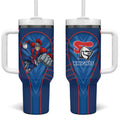 Newcastle Knights Rugby Mascot Tumbler With Handle Australian Rugby Culture - Tribal Inspired Knight Warrior