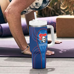 Newcastle Knights Rugby Mascot Tumbler With Handle Australian Rugby Culture - Tribal Inspired Knight Warrior