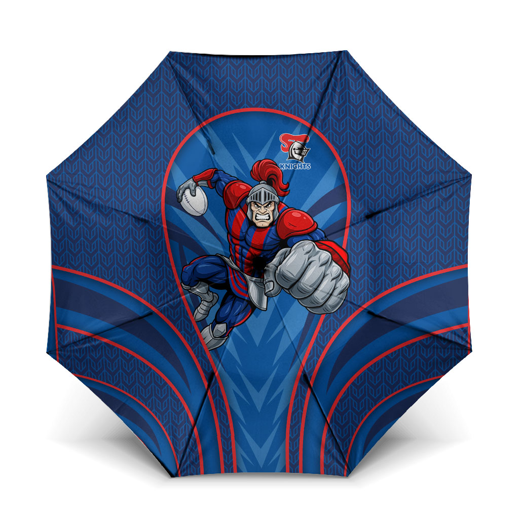 Newcastle Knights Rugby Mascot Umbrella Australian Rugby Culture - Tribal Inspired Knight Warrior